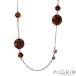 PILGRIM SKANDERBORG, DENMARK Attractive Necklace Made in Rose Base metal and Brown Enamel. Total item weight 41.0g
