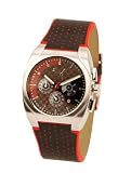 Puma Drive Gents Black and Red Rubber Strap Chrono Dial Watch