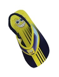 Spongebob Squarepants "Smiles" Blue Toddler Boys Flip Flops Sandals Shoes 5/6-9/10 (5/6)