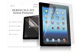 Acase Clear Screen Protector for iPad 4 / iPad 3 / The New iPad / iPad 2 - Invisible Film Protective Screen for Apple iPad 3 with Retina Display Tablet (3-Pack)
