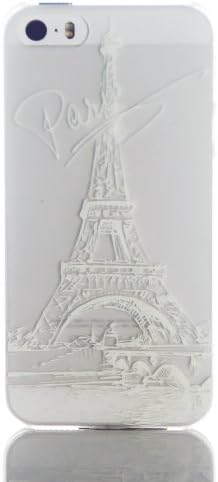 Luminous Effect Fluorescent Glow in the Dark Back Cover Case Unique Transparent Paris Eiffel Tower Symbol for Love for Iphone 5 5s 5g & Free LCD Film