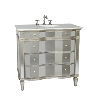36" Mirrored Bathroom Sink Vanity - Model # BWV-025/36 Ashley,Chans Furniture,BWV-025/36