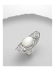 Shell Ring In 92.5 Sterling Silver