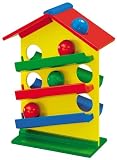 HEROS 100027242 - Holz Rollbahnhaus bunt, 27 x 12 x 34,5 cm