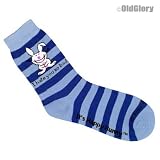 Happy Bunny - I Hate You Socks Blue Striped