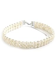 Double Row Cultured Freshwater Pearl Necklace - 14""+3""Extension