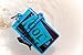Goldeneye Waterproof Card Holder Case with Carabiner Clip, Clear Blue (2-Pack)