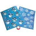 CHRISTMAS WINDOW DECORATION KIT INCLUDES 2 SHEETS OF VINYL STATIC CLING STICKERS C181