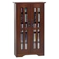 Wall Mountable Multimedia Storage Cabinet - Walnut