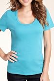 Pure Cotton Scoop Neck Plain T-Shirt [T41-0958S-S]