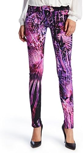 GUESS by Marciano Women's The Skinny No. 61 Jean in Warm Palm Noir Print