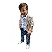Lisli 3Pcs Baby Infant Toddler Boys Long Sleeve Shirt+Pant+Coat Overall Outfit Set (2T, Camel)