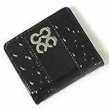 コーチ COACH  ジュリア パテント コンパクト財布 44007 SV/BK(ブラック)