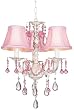 Pretty in Pink Three Light 13 1/2 Wide Mini Chandelier