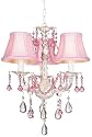 Pretty in Pink Three Light 13 1/2" Wide Mini Chandelier