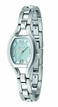 Fossil Ladies Stainless Steel Bracelet Watch With Blue Date Dial