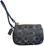 Women’s Coach 3 Color Signature Small Wristlet Light Blue Multi