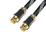 S-Video Cable 15FT - Gold Plated with Black & White Nylon