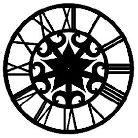 Giant 40 Inch Diameter Hand-crafted Tower Wall Clock (Roman Numerals, Starburst Style)