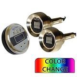 New Lumishore Thru Hull Color Change Underwater Lights Pair 72 Watt Multi Wavelength Hicob Array