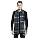 Mens Winter Cashmere Scarf - Ohayomi Fashion Formal Soft Scarves for Men(Grey/White Plaid)