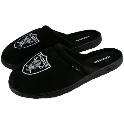 Reebok Oakland Raiders Black NFL Slippers