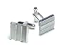 SILVER-Colored Men's Cuff Links. Square white cat eye Cufflinks.