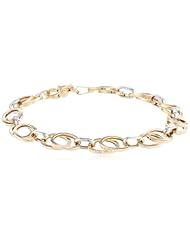 Duragold 14k Two-Tone Polished Double Circles Bracelet, 8"