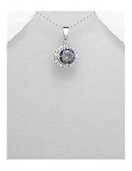 CZ Pendant Necklace In 92.5 Sterling Silver
