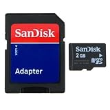 Sandisk 2GB microSD Memory Card with SD Adapter for Blackberry Curve 8300 8310 8320 8330 8520 8530 8350i 8900