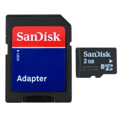 Sandisk 2GB microSD Memory Card with SD Adapter for Blackberry Curve 8300 8310 8320 8330 8520 8530 8350i 8900