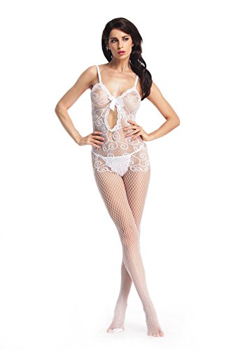 Amoretu Womens Sexy Lingerie Strap Bodysuits Crotchless Bodystocking