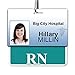RN Badge Buddy Heavy Duty Horizontal Badge Buddies for Nurses - Spill & Tear Proof Cards - 2 Sided USA Printed Role Identifier Tag Backer by Specialist ID