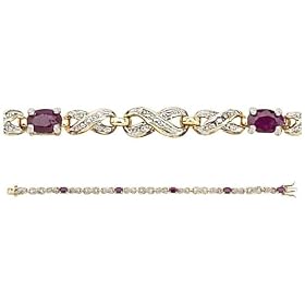 14K Ruby And Diamond Bracelet