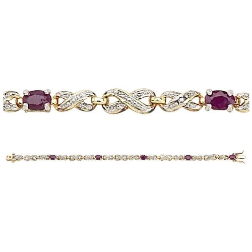 Click here to buy 14K Ruby And Diamond Bracelet by bf.