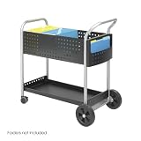 Scoot Mail Cart,3 quot; Front Castek,21-3/4 quot;x32 quot;x38-1/2 quot;,Black