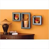 3 Piece Framed Cubbis Shelf Set in Black
