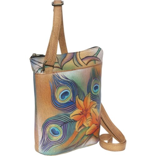 Anuschka Two Sided Zip Peacock Lily