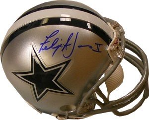 Felix Jones Autographed/Hand Signed Dallas Cowboys Replica Mini Helmet- Jones Hologram