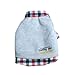 PanDaDa Dog Cat Grid Sweater Puppy Warm T-Shirt Pet Clothes Polo Shirt Dog (L, Gray)