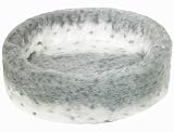 Nobby 71085 Pl&uuml;schbett grau / wei&szlig;
