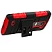 Phonelicious Hybrid Armor Dual Layer Rhino Kickstand Belt Holster Clip Combo Rugged Case Bundle with Screen Protector & Stylus for LG Power L22C & LG Leon C40 - Red