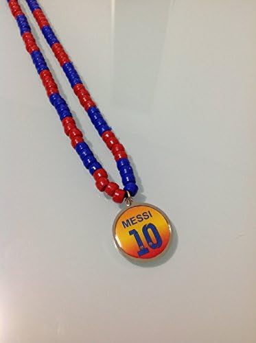 Messi Fc Barcelona Yellow and Red Necklace Keychain Cl022