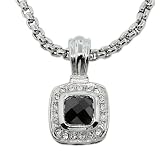Black Cubic Zurconia Designer Pendant Necklace Fashion Jewelry