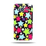Hard Snap-on Shield RUBBERIZED With COLORED STAR Design Faceplate Cover Sle ....