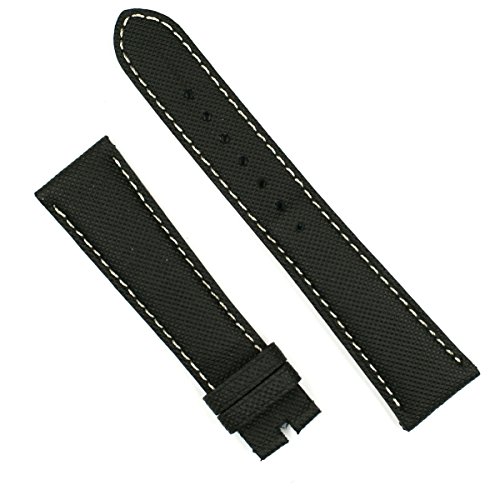 B and R BandsB & R Bands for Bell & Ross Original BR123 BR126 Black Tactical White Stitch Watch Band Strap - Large Length