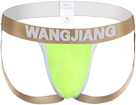 Fashionable Polyamide Stretch Jock Straps for Boys Fluorescent Green CL56-6_S