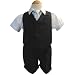 New Baby and Toddler Boy Summer Suit Charcoal/Grey Vest Small Set