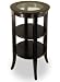 Genoa Accent Table With Inset Glass And Shelves