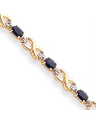 14k Gold Sapphire & Diamond Bracelet
